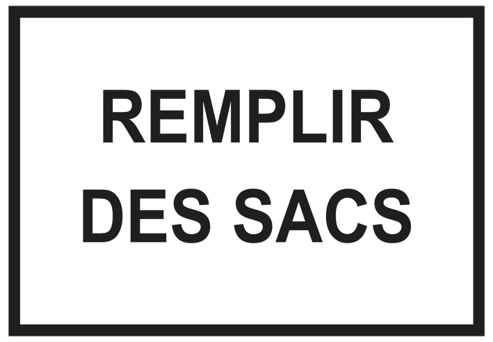 Remplir des sacs-affiche-site