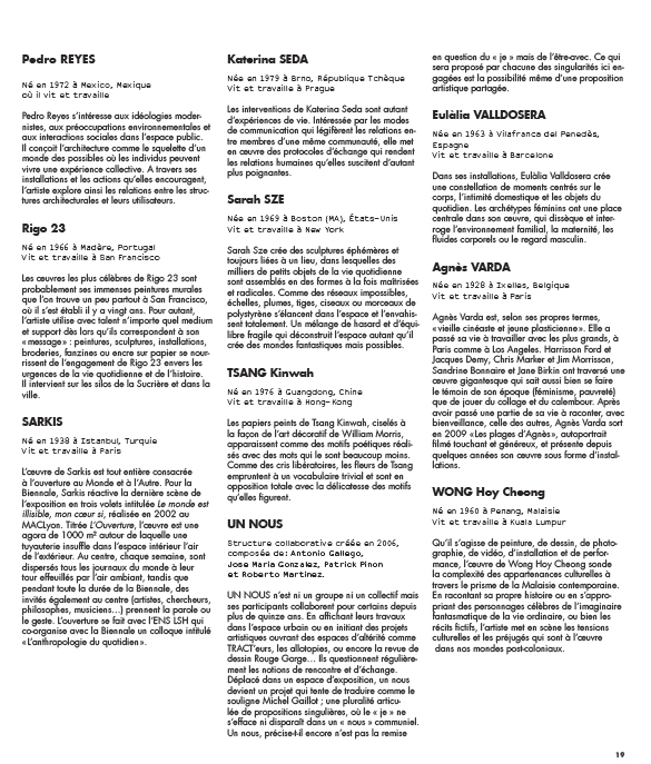 X biennale texte